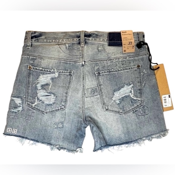 KSUBI Boyfriend Distressed Short Loose Fit Women's Size 27 MidNite & Dusted - Picture 3 of 11